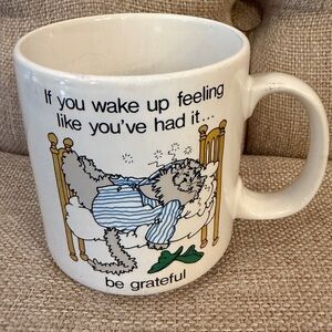 White Cat Mug with Fun Graphic Cat lover